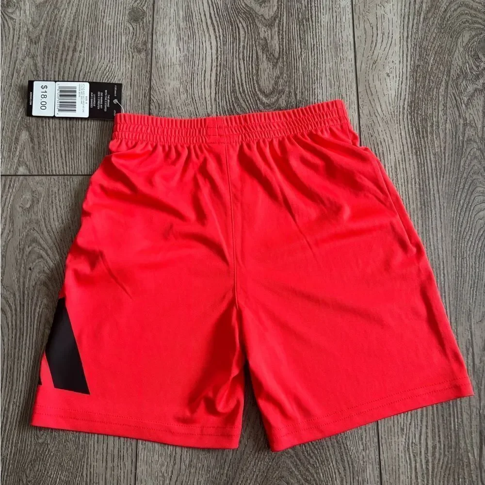 Adidas boys Red Athletic Shorts